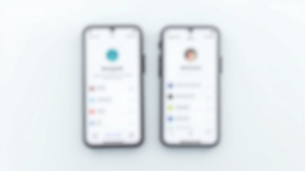 Dva telefony vedle sebe ukazující různé fáze vertikálního step trackeru v aplikaci